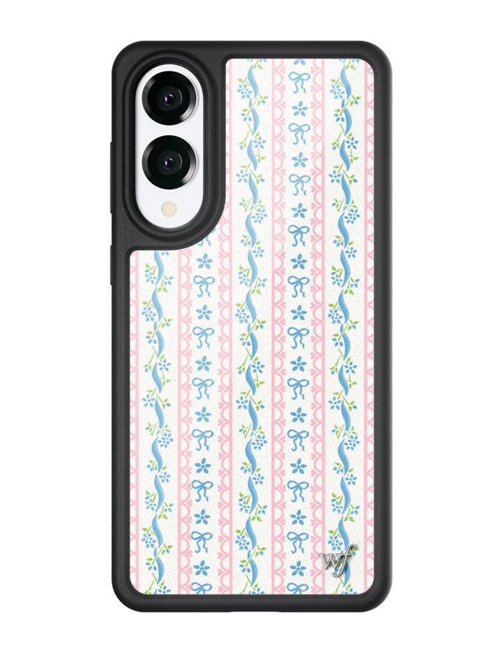 Dollhouse Samsung Galaxy Case with Pink Lace and Blue Bows - Image 3