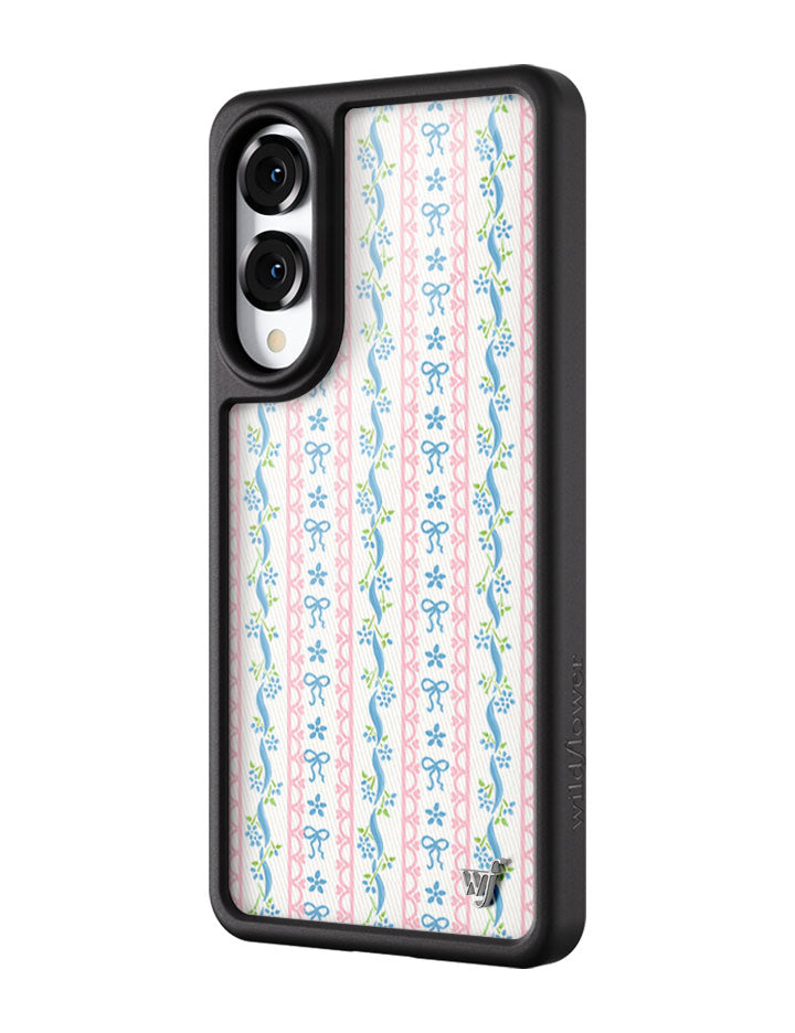 Dollhouse Samsung Galaxy Case with Pink Lace and Blue Bows - Image 4