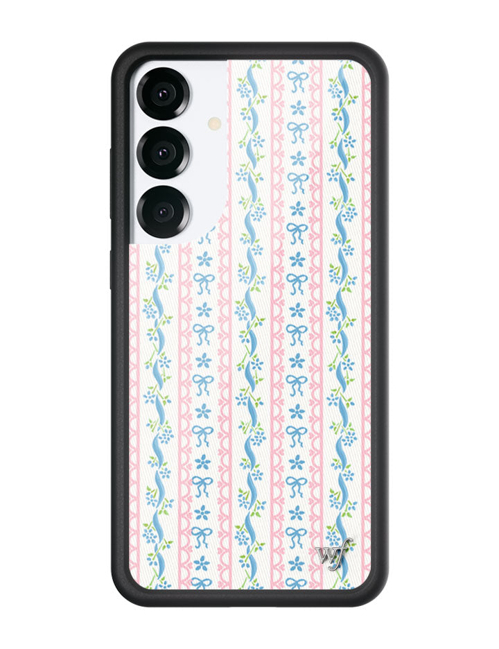 Dollhouse Samsung Galaxy Case with Pink Lace and Blue Bows - Image 5