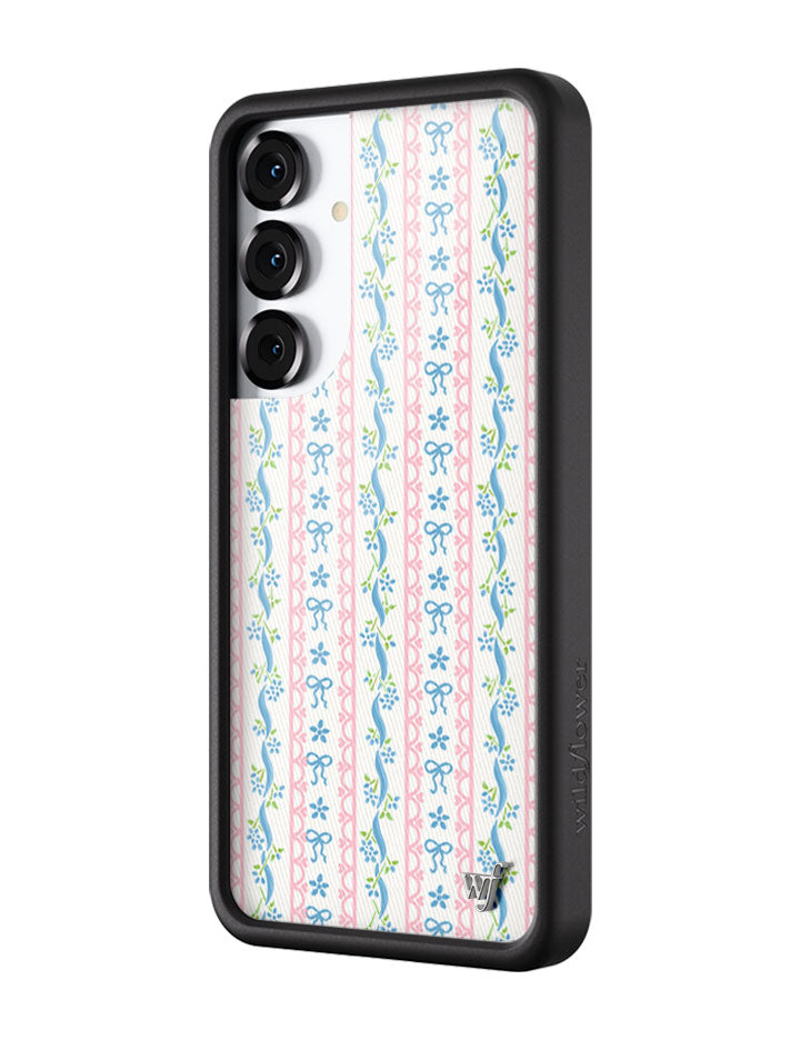 Dollhouse Samsung Galaxy Case with Pink Lace and Blue Bows - Image 6