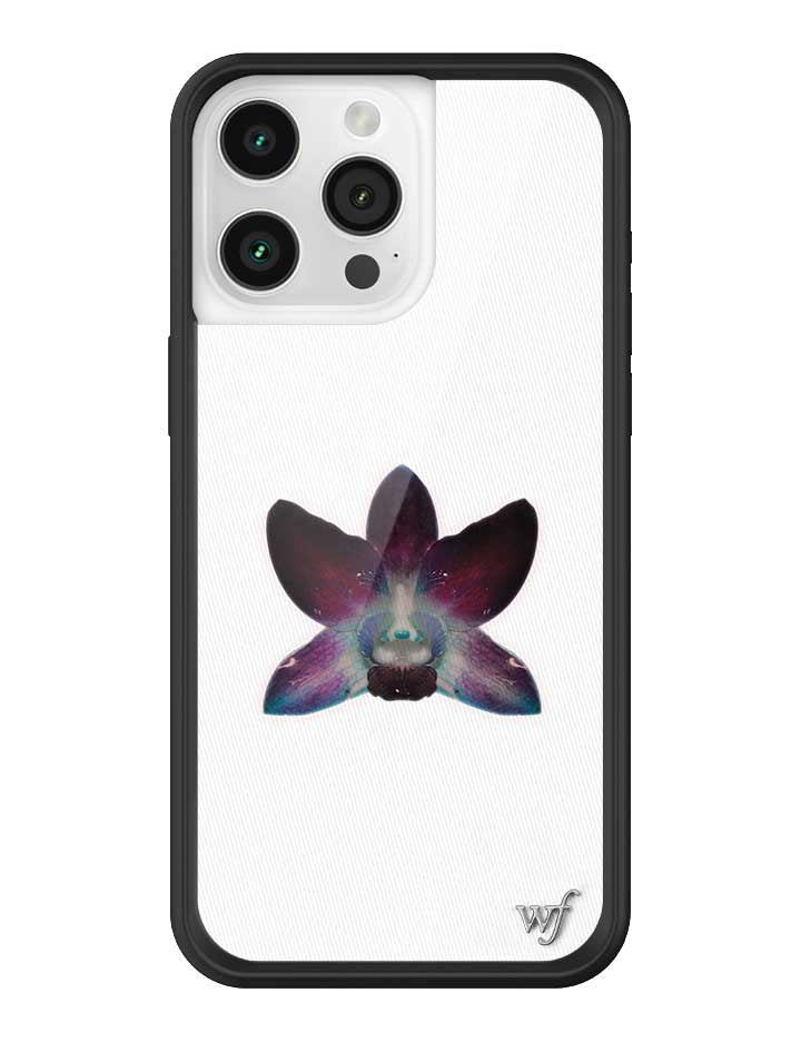 Orchid White iPhone Case with Purple Floral Design - Image 13