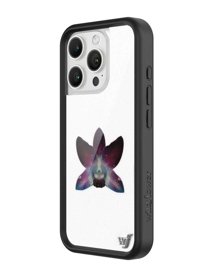Orchid White iPhone Case with Purple Floral Design - Image 8