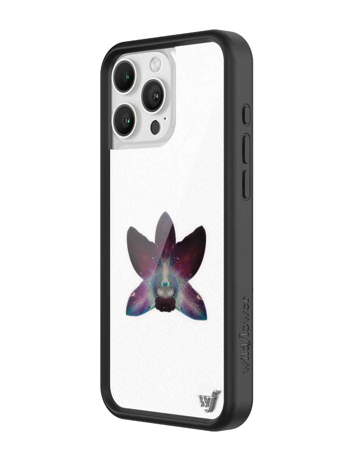 Orchid White iPhone Case with Purple Floral Design - Image 4