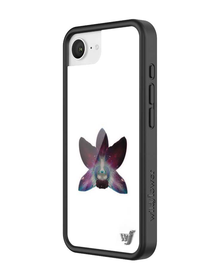 Orchid White iPhone Case with Purple Floral Design - Image 2