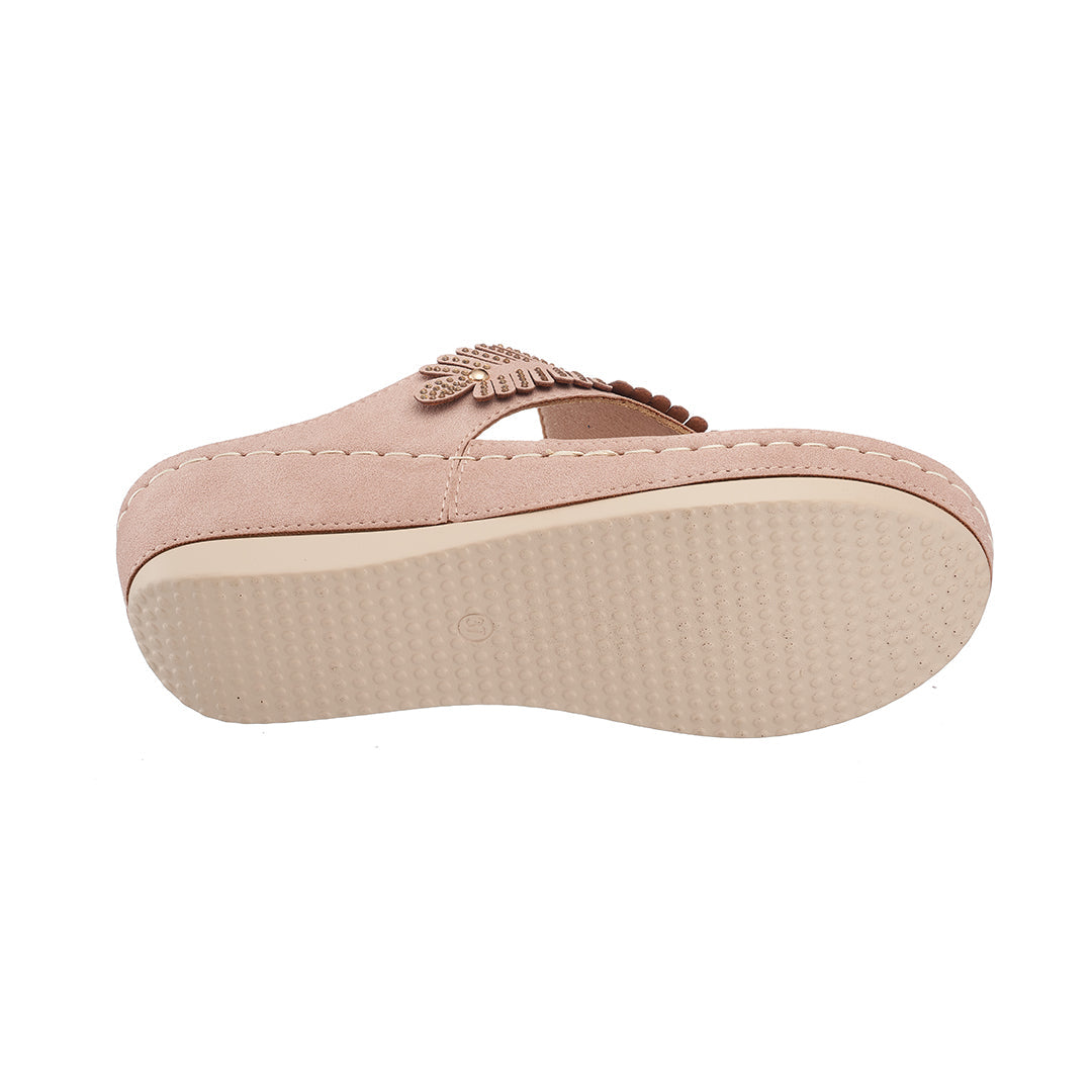 Virginia Blush Wedge Sandal