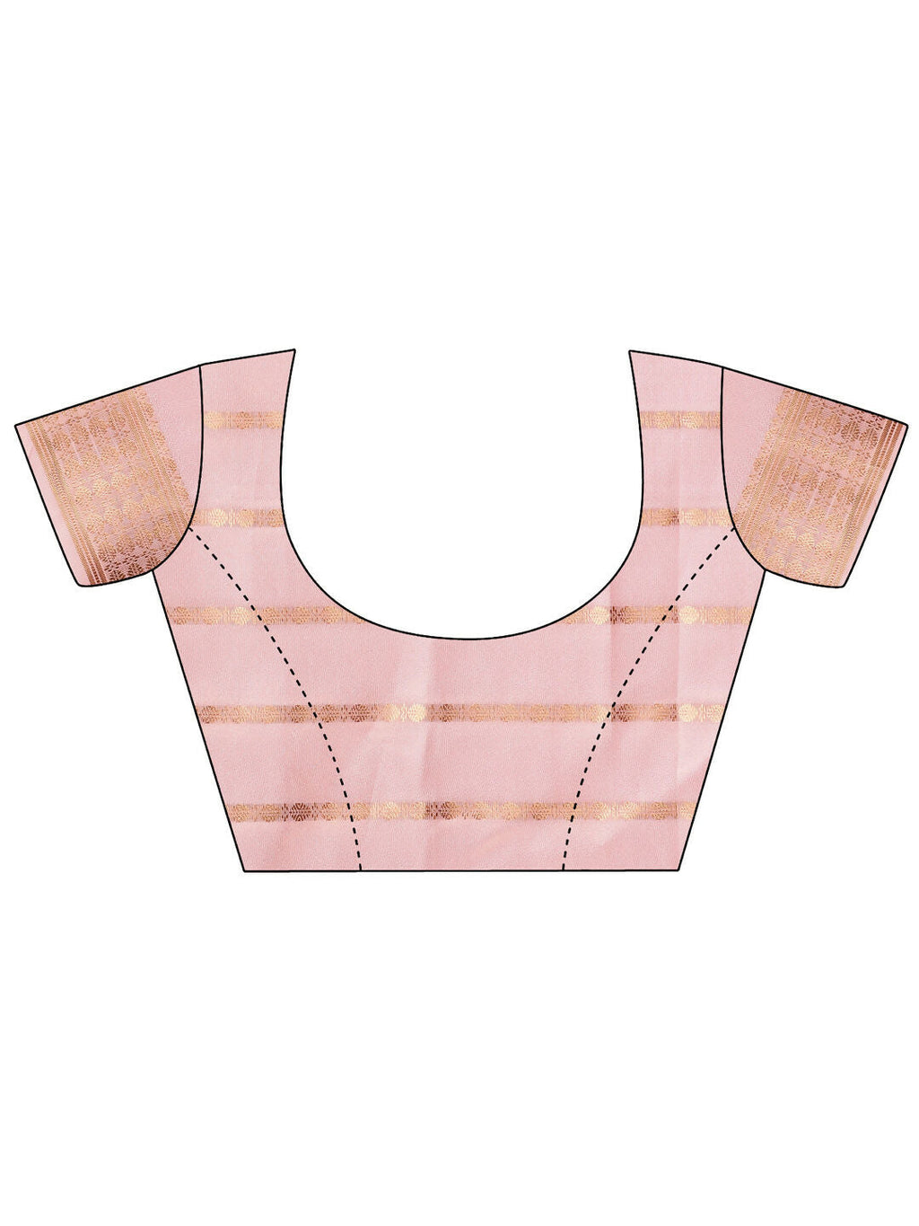 Shree Shyam Fashion Organza Peach Saree