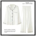 Women's Spring And Autumn Thin Long Sleeve Silk Homewear Two-piece Set