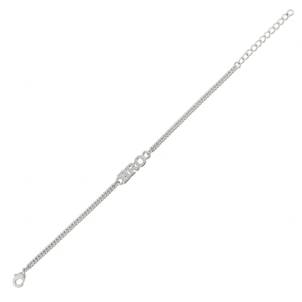 Silver Tone BRO Bracelet Rakhi