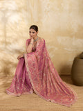 Pink Embroidered Sequence Party Wear Jimmy Choo Saree