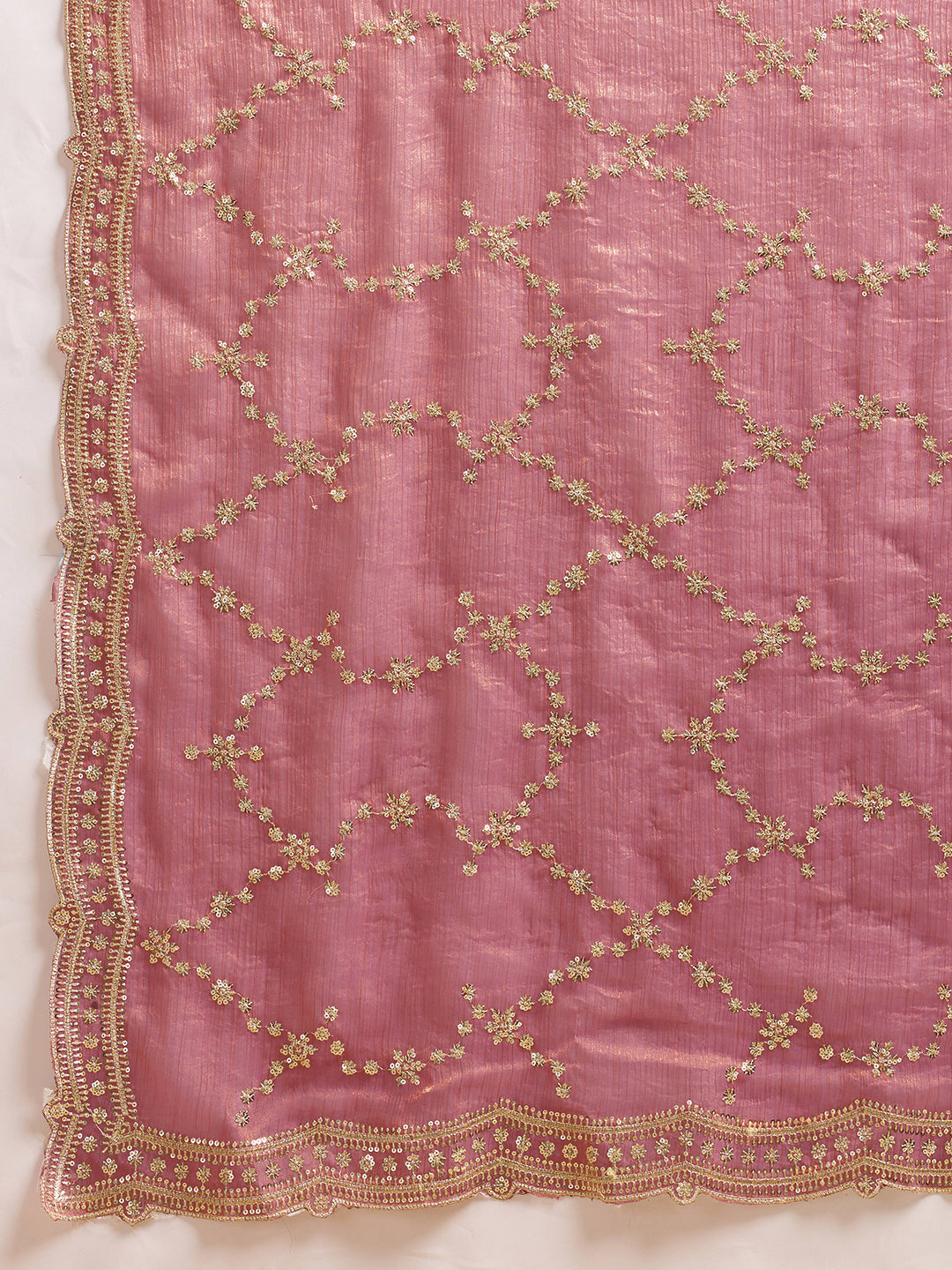 Pink Embroidered Sequence Party Wear Jimmy Choo Saree