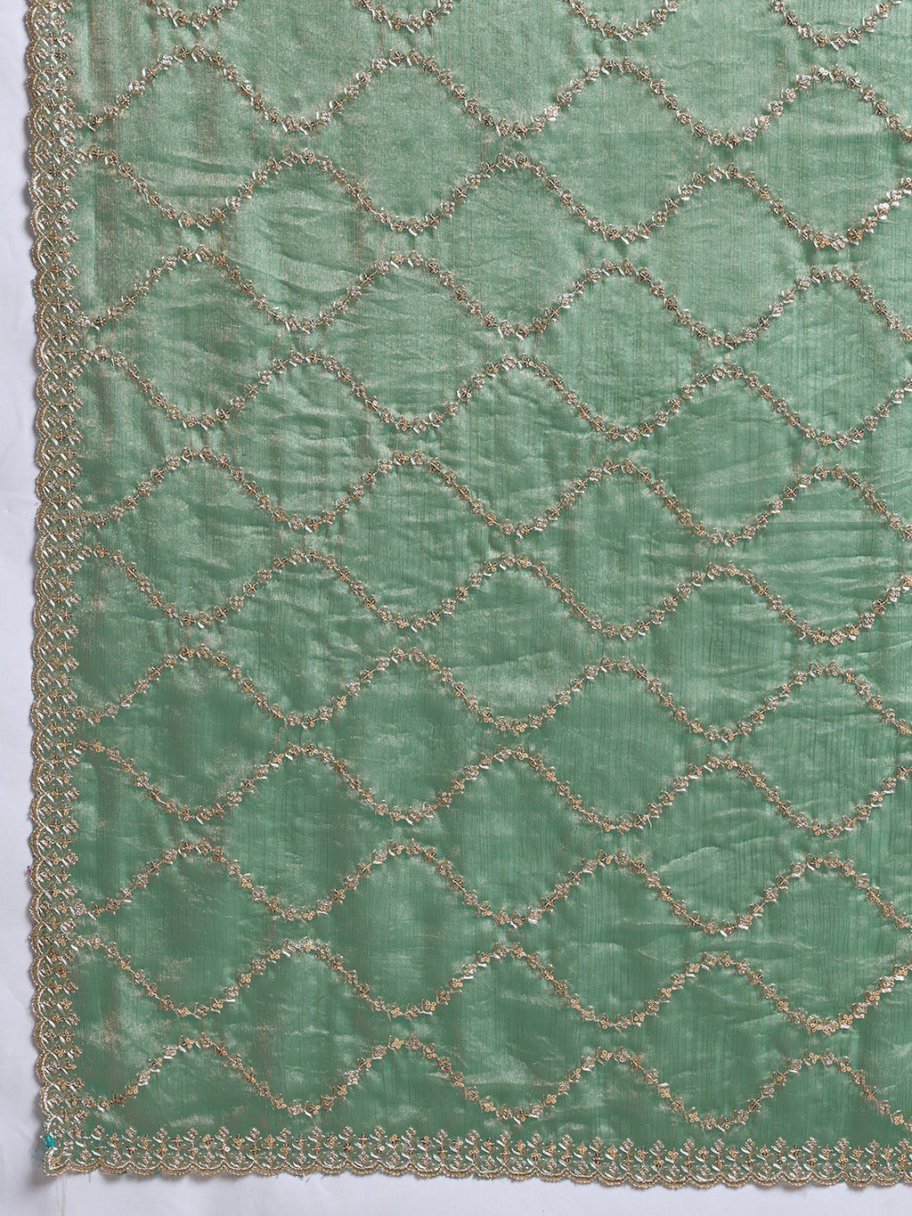 Turquoise Blue Embroidered Jimmy Choo Fandy Saree with Blouse