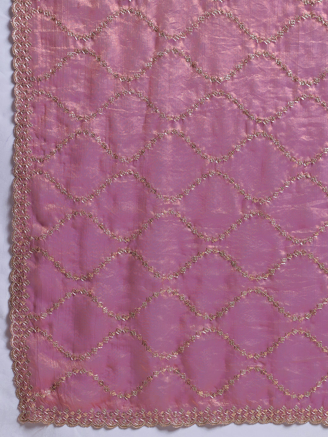 Purple Embroidered Jimmy Choo Fandy Party Wear Saree