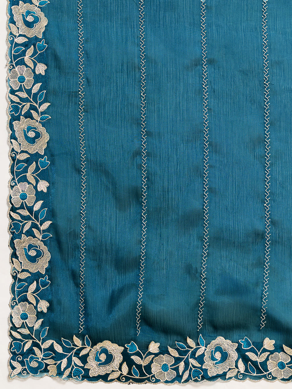 Rama Party Wear Embroidered Jimmy Choo Organza Saree Set