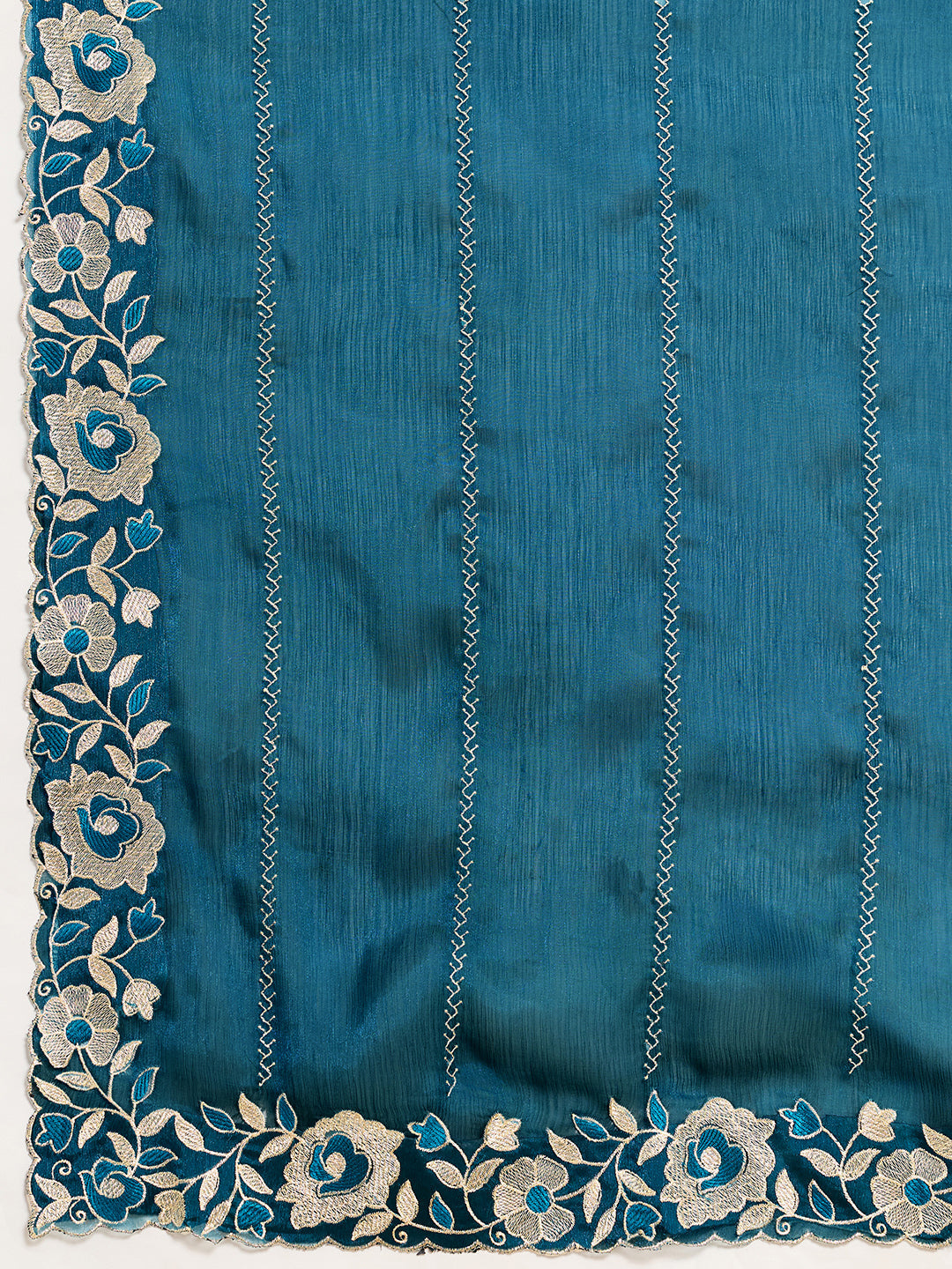 Rama Party Wear Embroidered Jimmy Choo Organza Saree Set