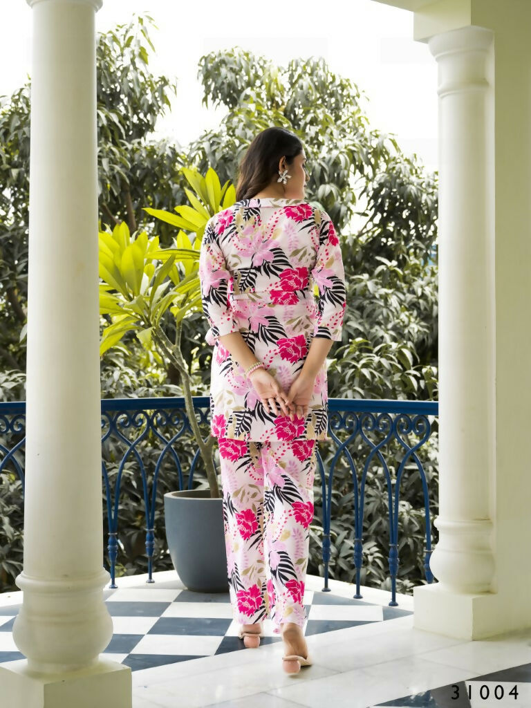 Multi Print Muslin Cotton Co-Ord Set - Manya Casual Two-Piece