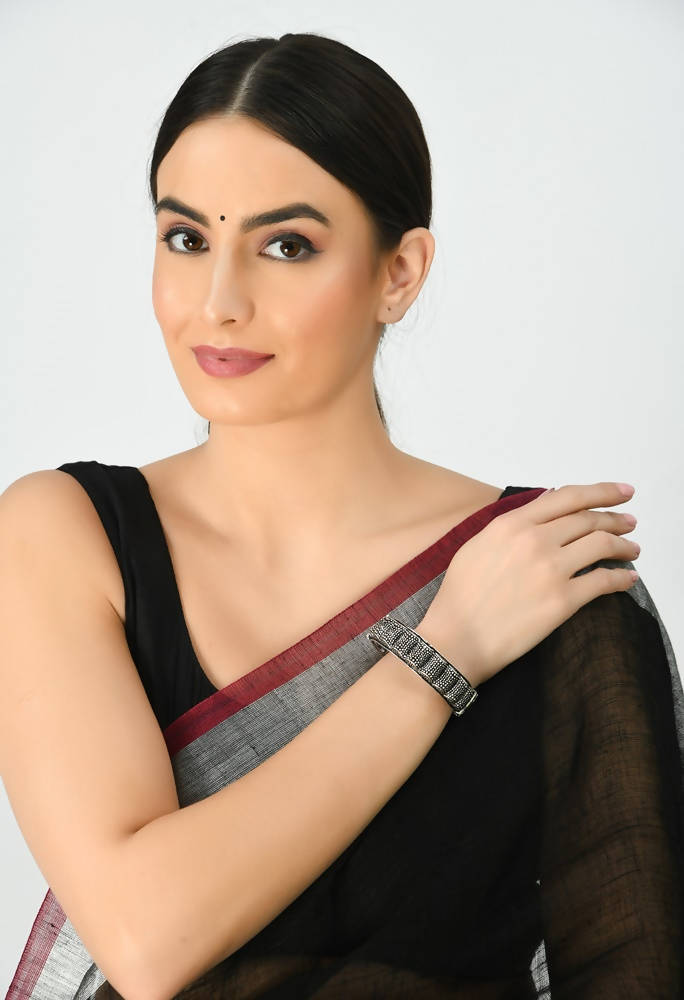 Oxidised Silver Traditional Bangle Set for Women