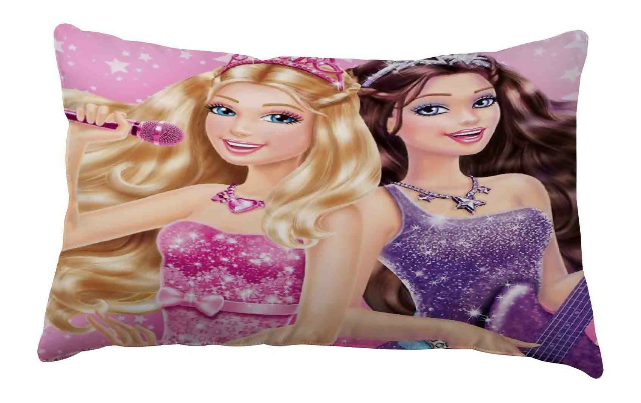Singer Princess themed decorative kids cushion in multi-color, 12x14 inches