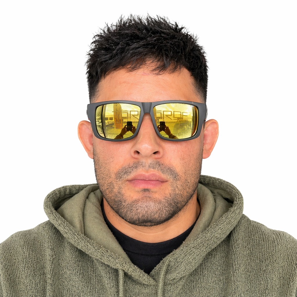 ANSI Z87+ Safety Gold Polarized Sunglasses