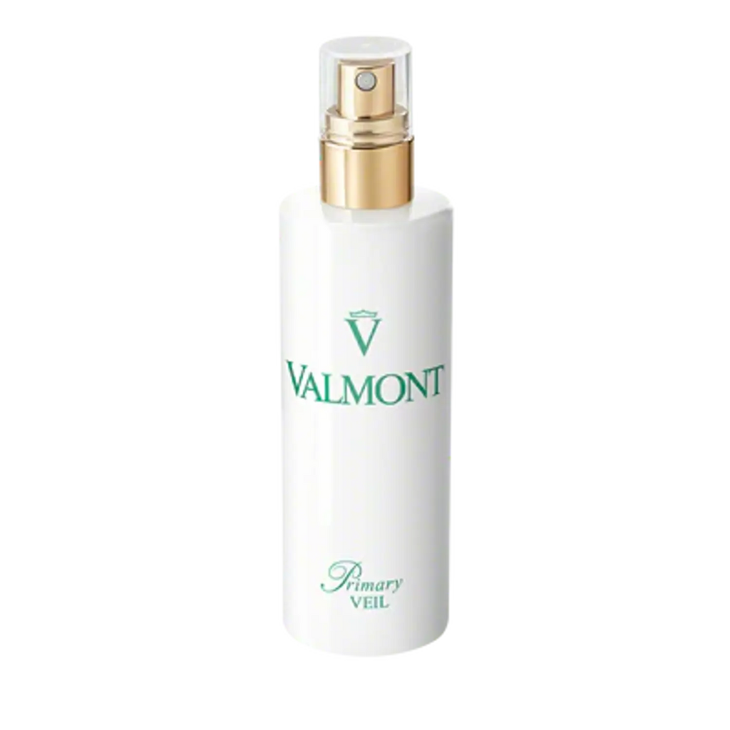 Valmont Primary Veil milky emulsion bottle in white and gold packaging