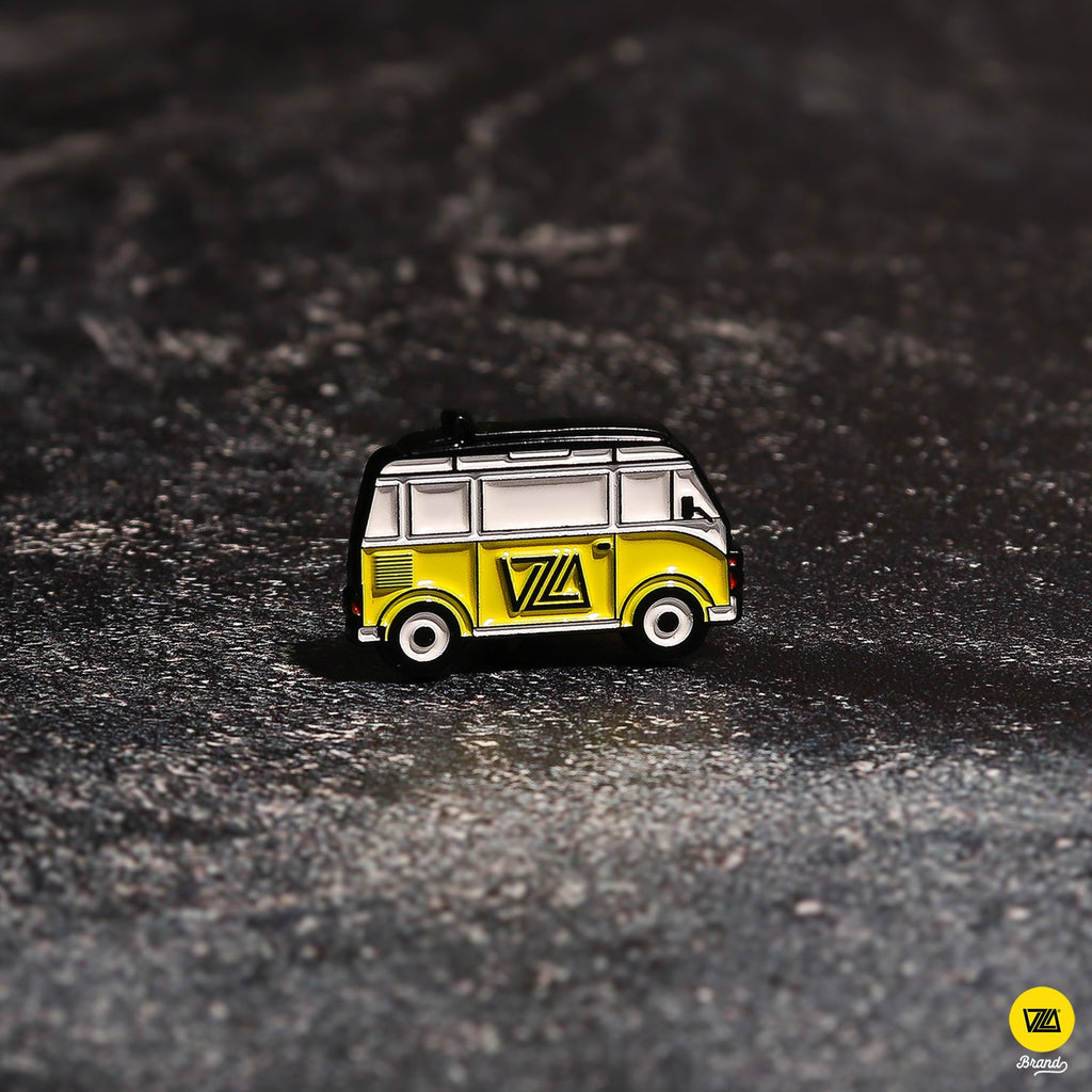 Yellow Vintage Van Enamel Pin Accessory