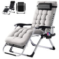 Zero Gravity Recliner Chair Foldable Patio Lounge with Cup Holder