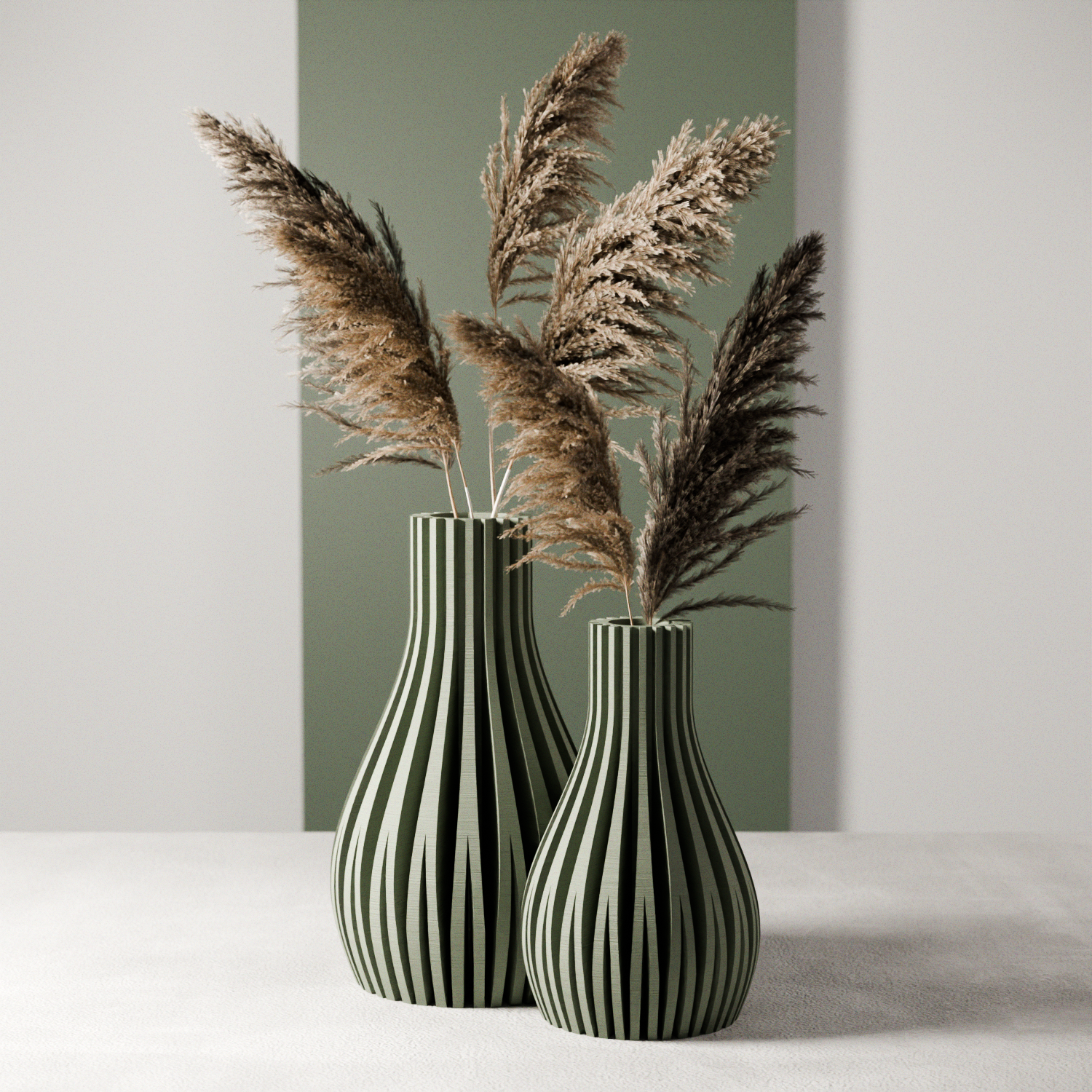Willow Ribbed Modern Vase Sculptural Minimalist Home Decor - Image 2