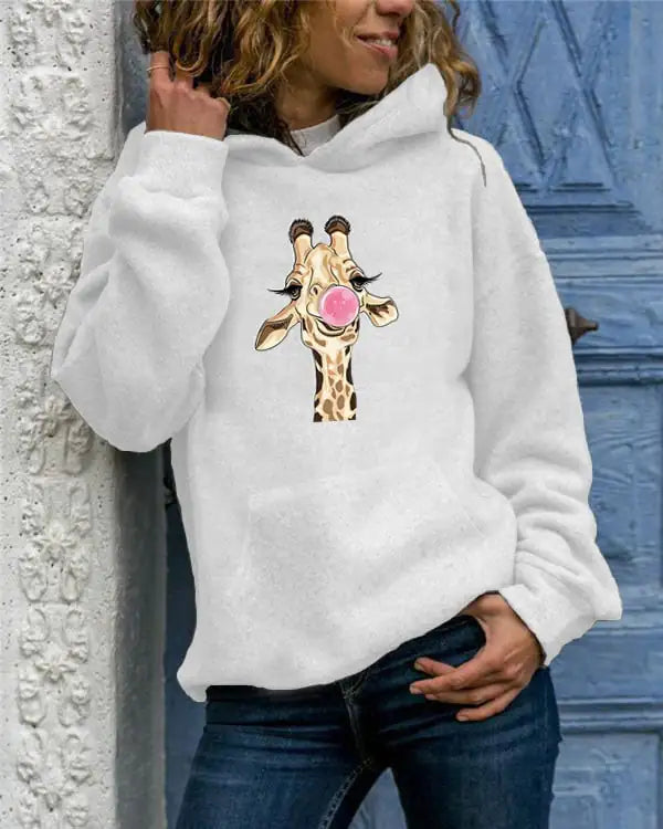 Women's Printed Round Neck Sweater - Soft Modal