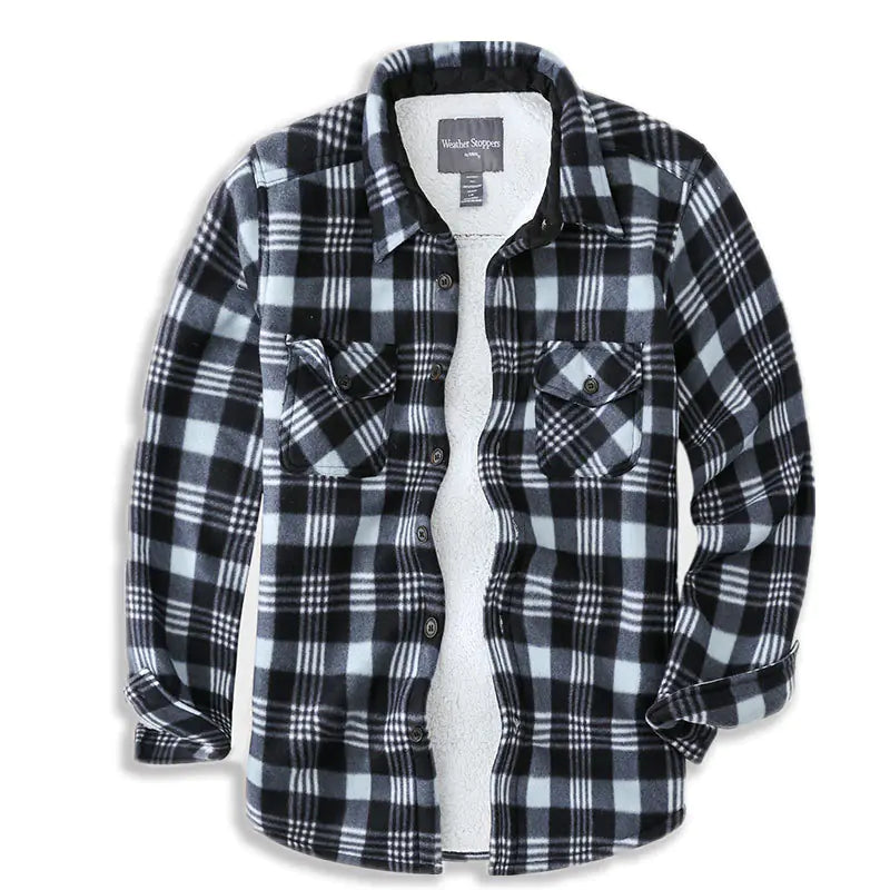 Thermal Fleece-Lined Men's Shirt Jacket