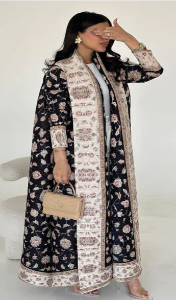 Pleated Print Plus Robe