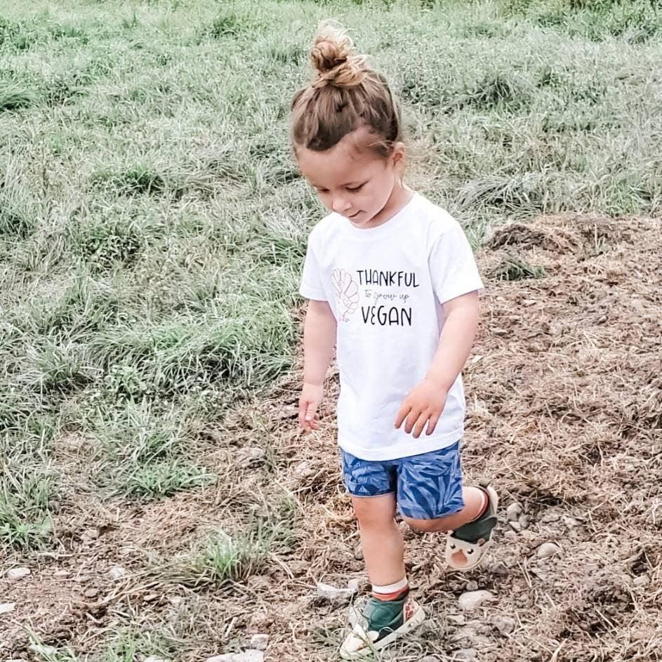 Vegan Toddler Tee Shirt for Thanksgiving
