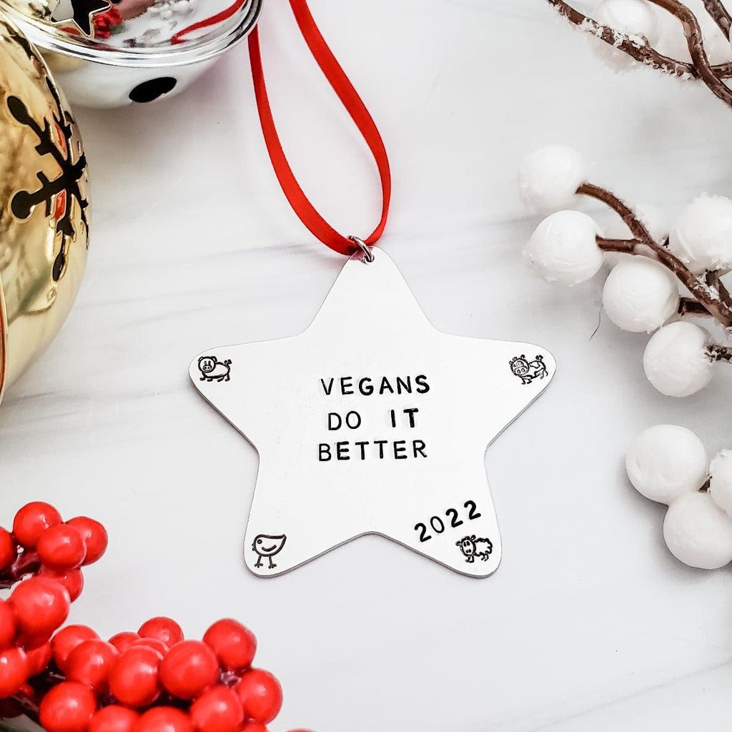 Vegans Do It Better Star Christmas Ornament