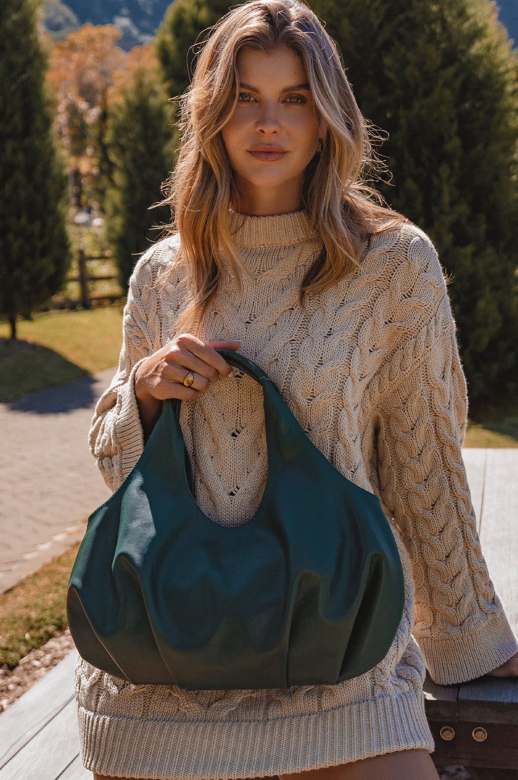Velara Small Slouchy Leather Tote