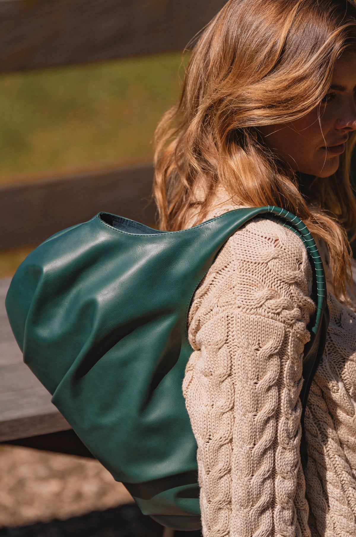 Velara Small Slouchy Leather Tote