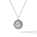 Sterling silver Veni Vidi Vici pendant necklace featuring the Roman goddess Victoria.