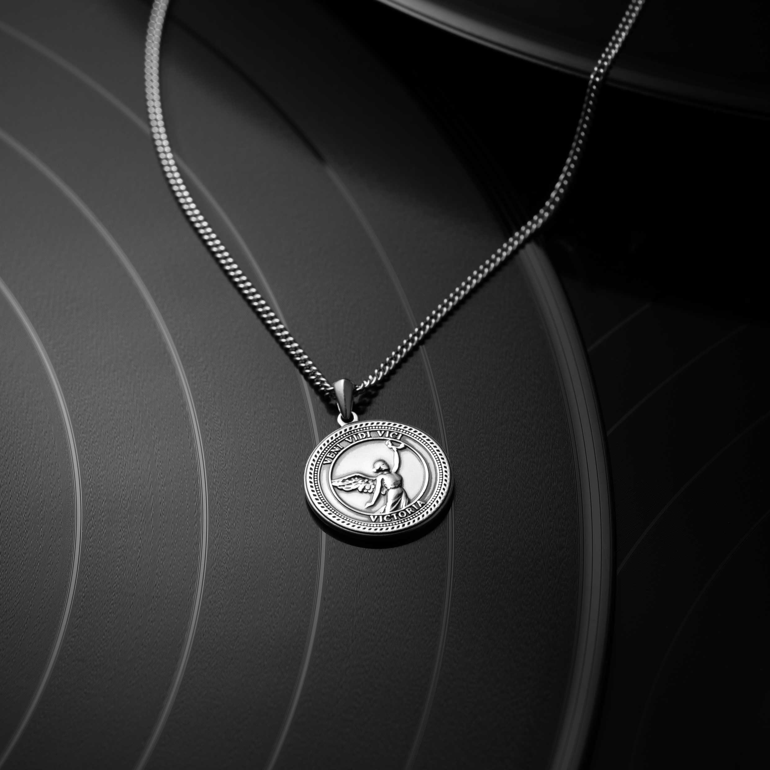 Veni Vidi Vici Goddess Victoria Pendant Necklace in Sterling Silver
