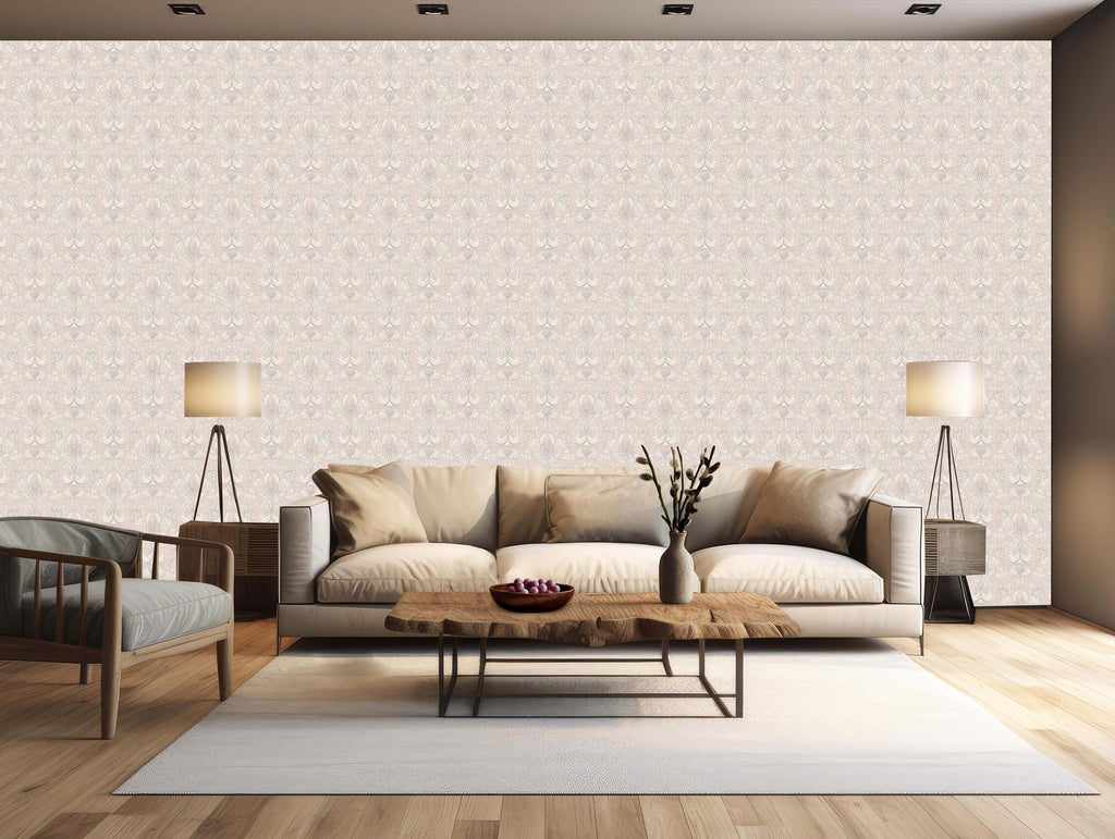 Vera Floral Wallpaper Sage Green and Cream Botanical Wall Art