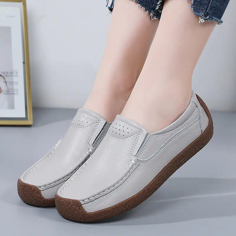 Women's Flat Leather Loafers