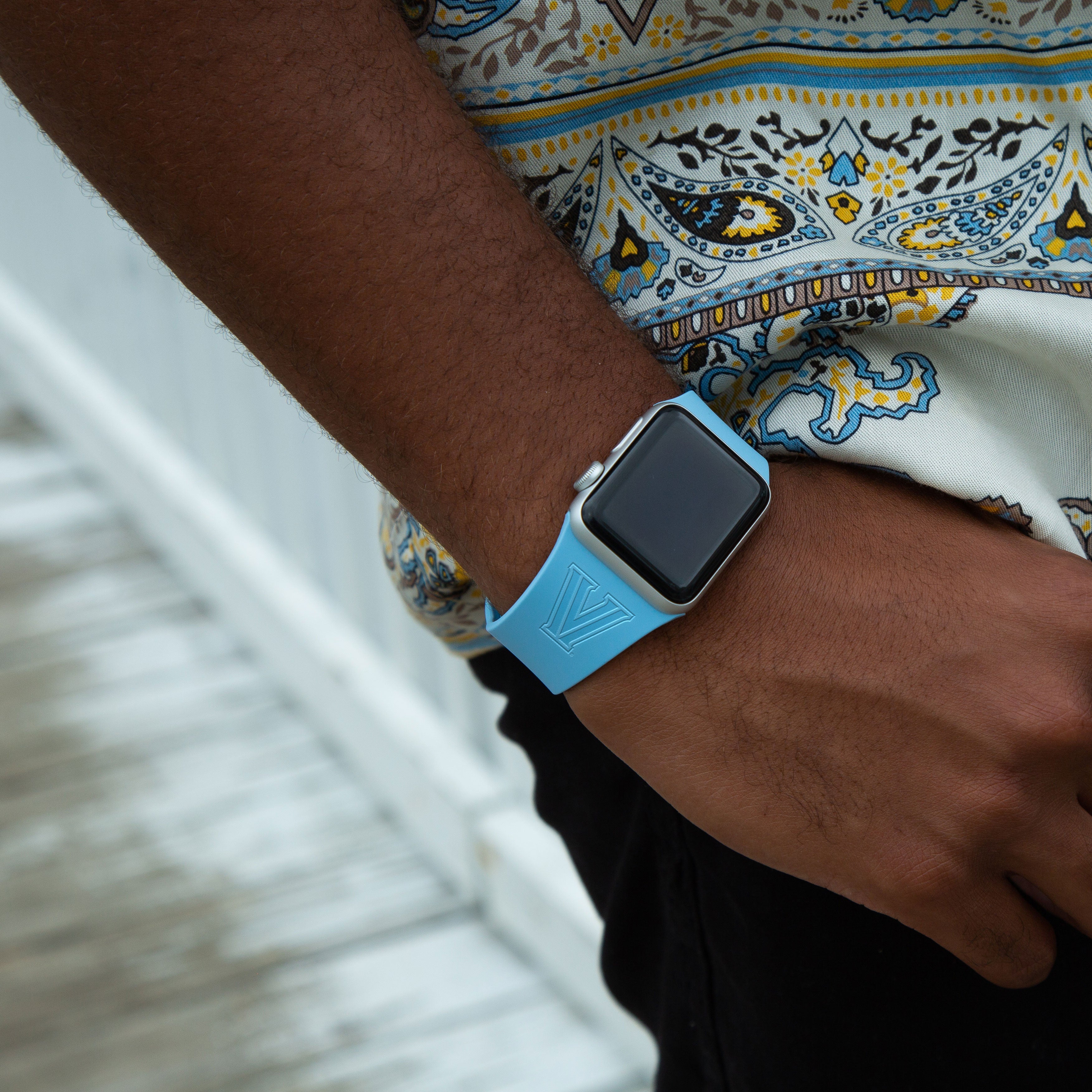 Villanova Wildcats Engraved Silicone Apple Watch Band