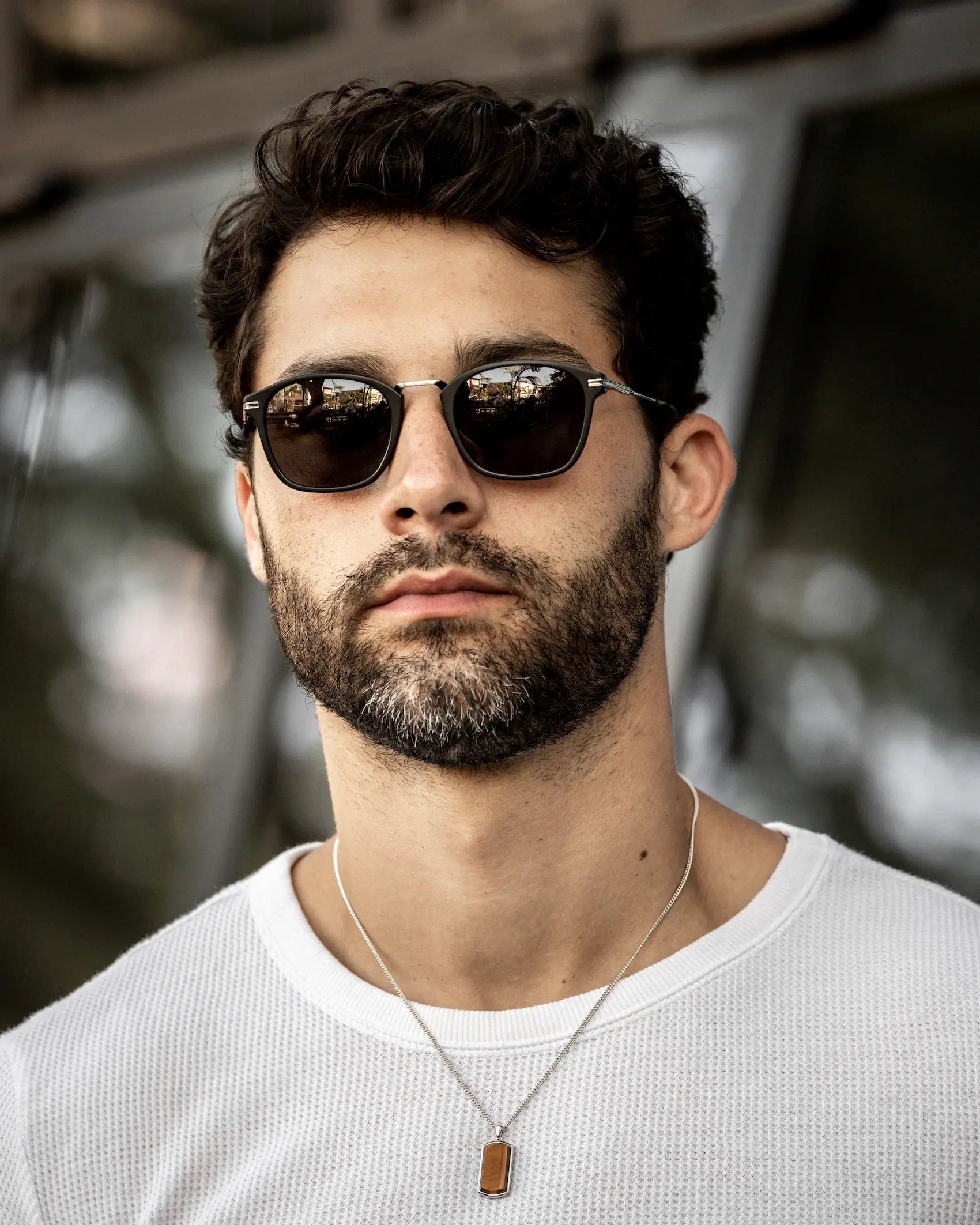 The Oliver Semi Matte Black Polarized Italian Mazzucchelli Frames