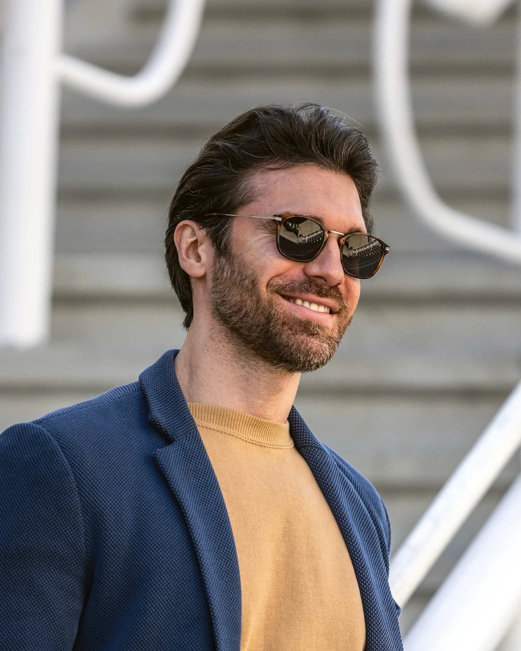 The Oliver Rye Tort Polarized Sunglasses with Italian Acetate
