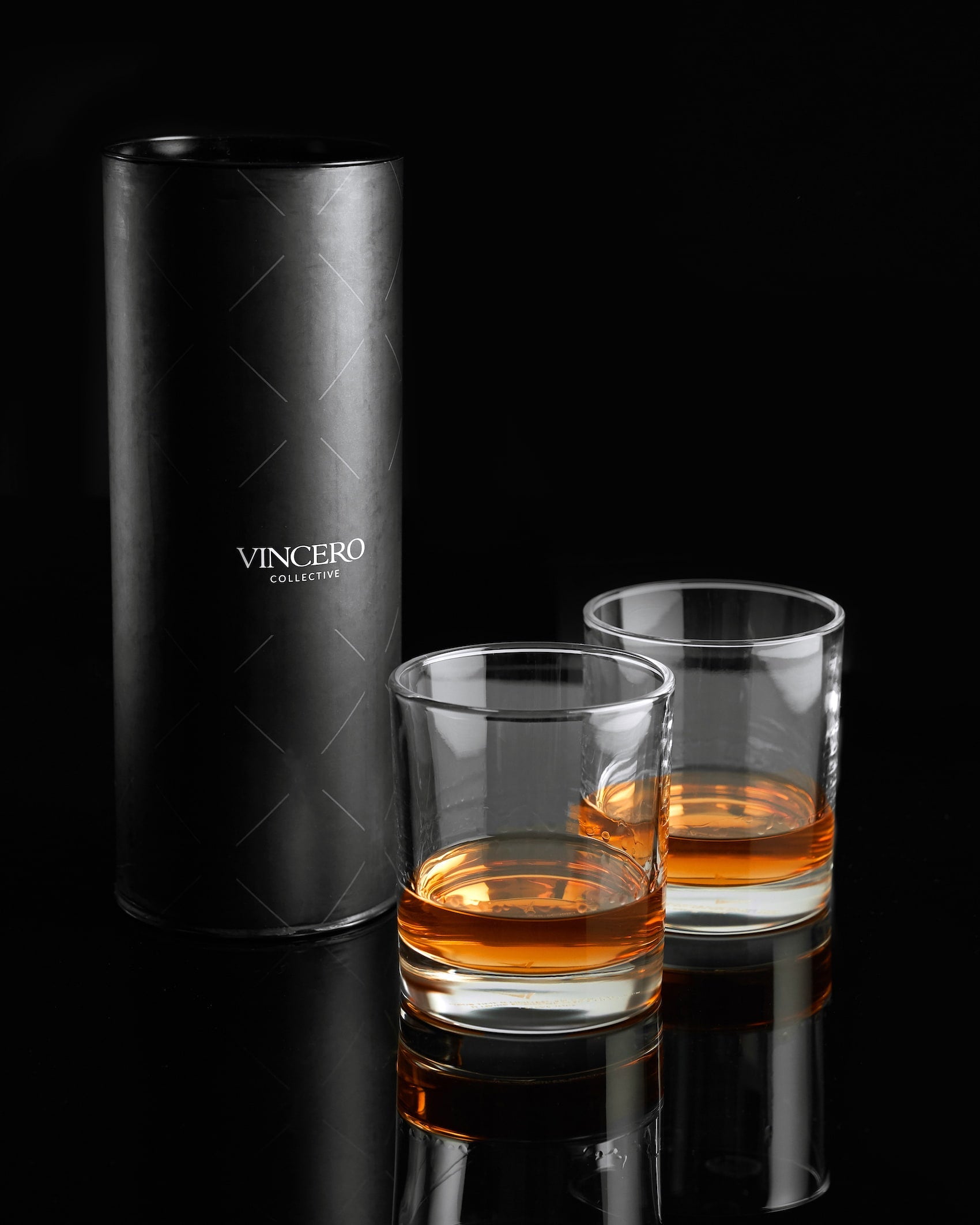 Clear Whiskey Glass Set - Set of 2 Premium Barware Glasses