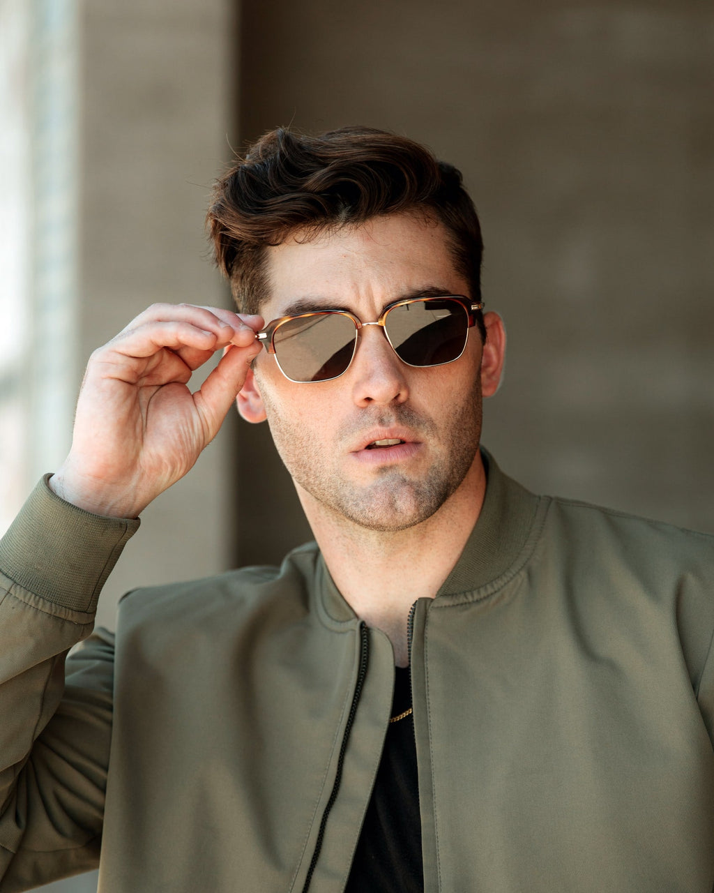 The Murphy Sunglasses in Rye Tortoise with Polarized Lenses