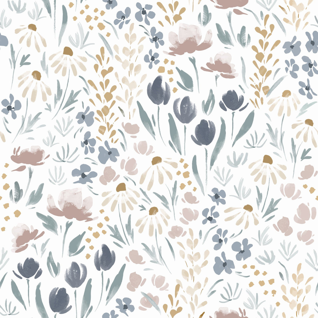 Wysteria Floral Removable Wallpaper, Bohemian Cottagecore