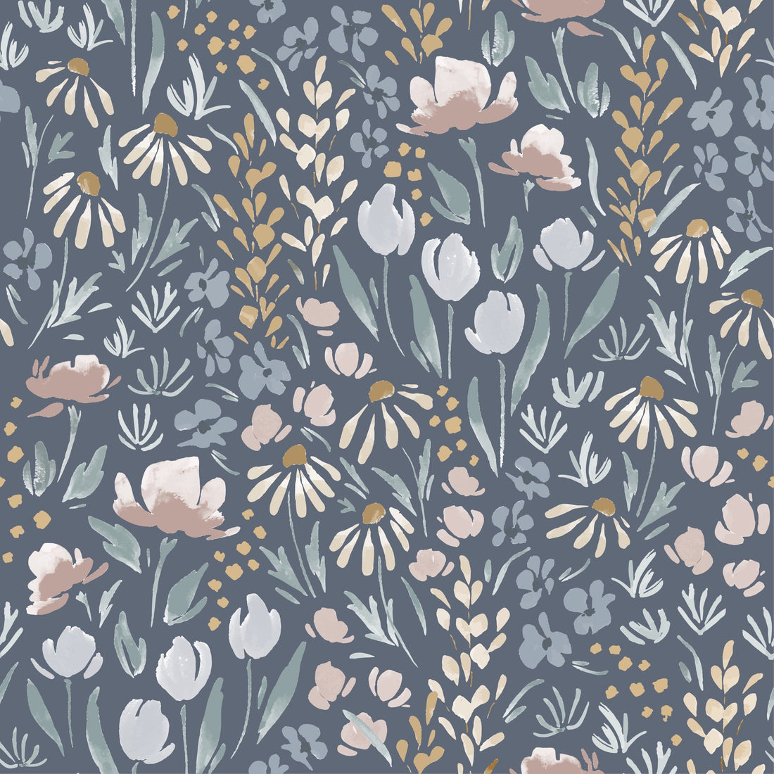Wysteria Floral Removable Wallpaper, Bohemian Cottagecore