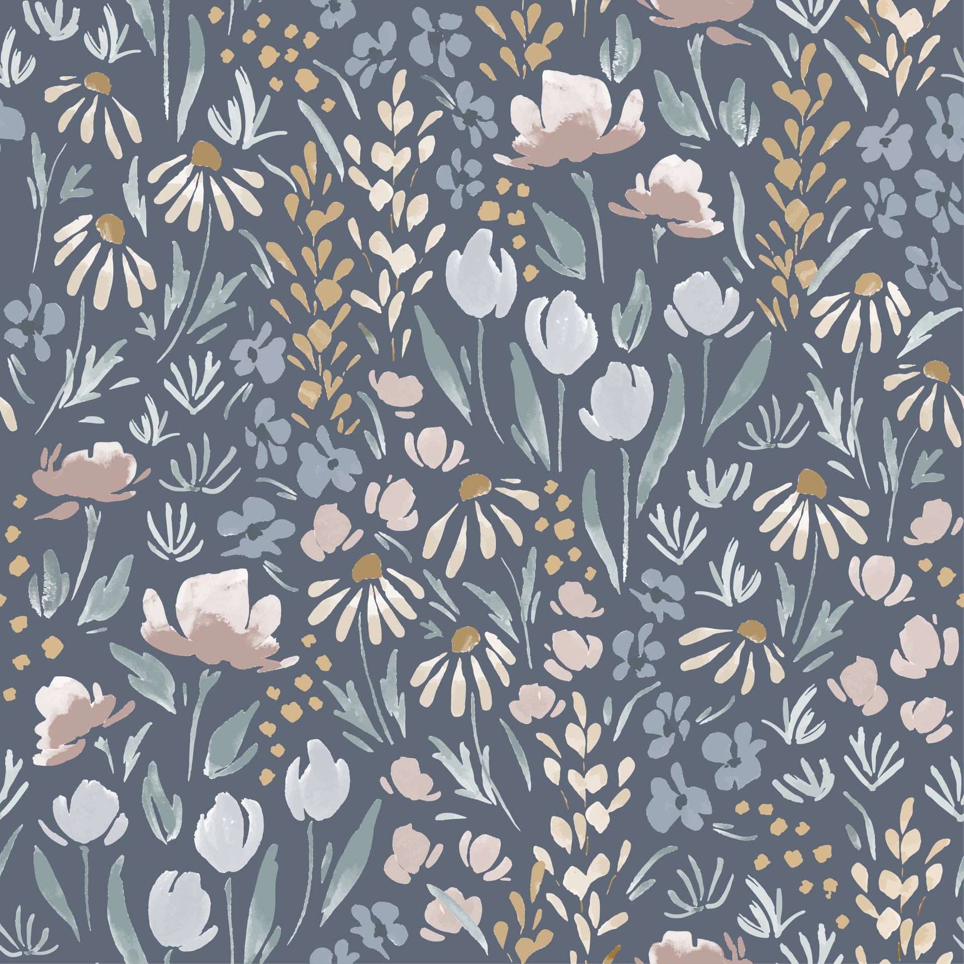 Wysteria Floral Removable Wallpaper, Bohemian Cottagecore