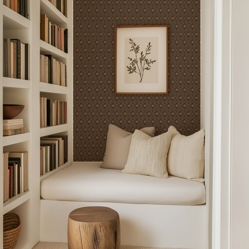 Violet Floral Removable Wallpaper for Modern Home Decor
