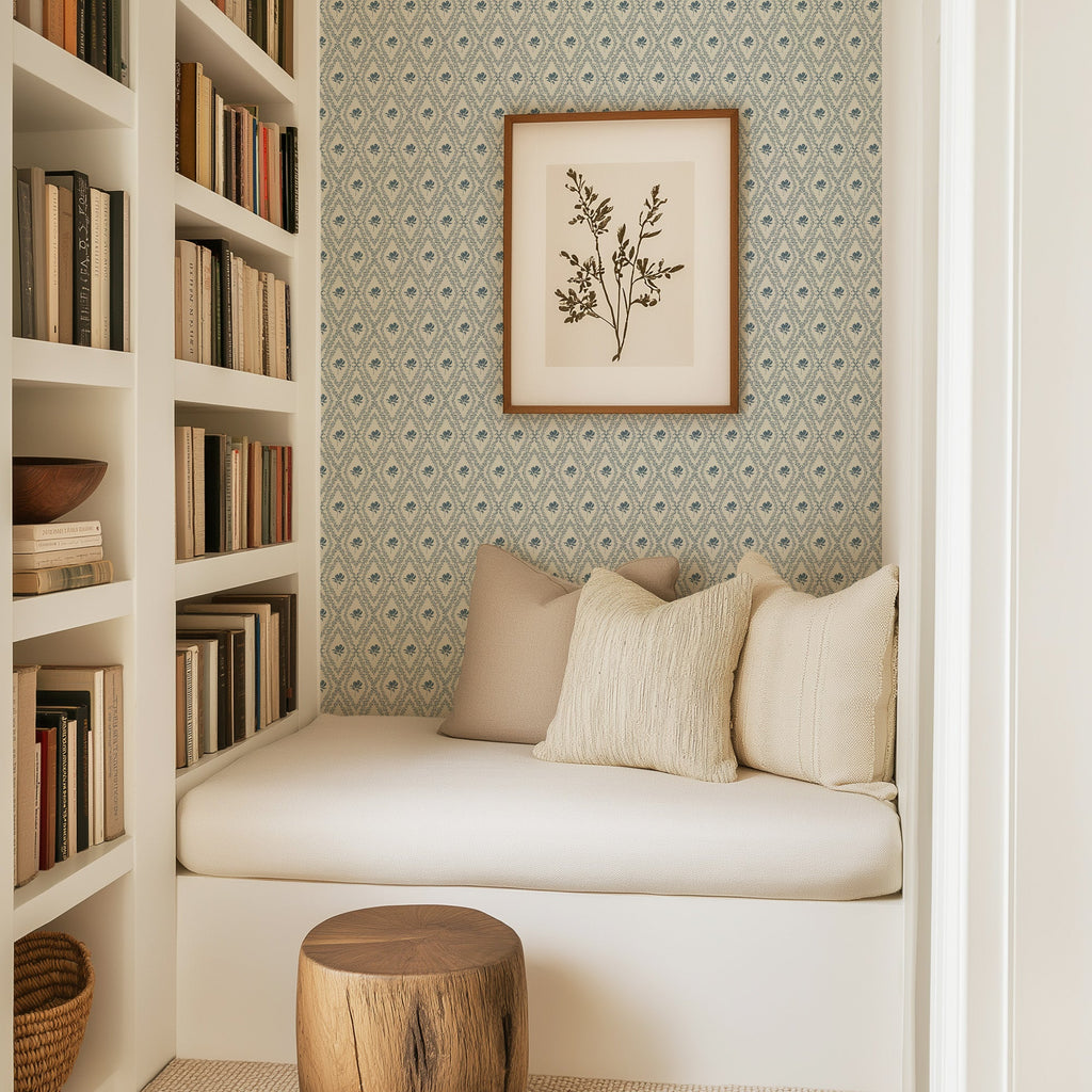 Violet Floral Removable Wallpaper for Modern Home Decor