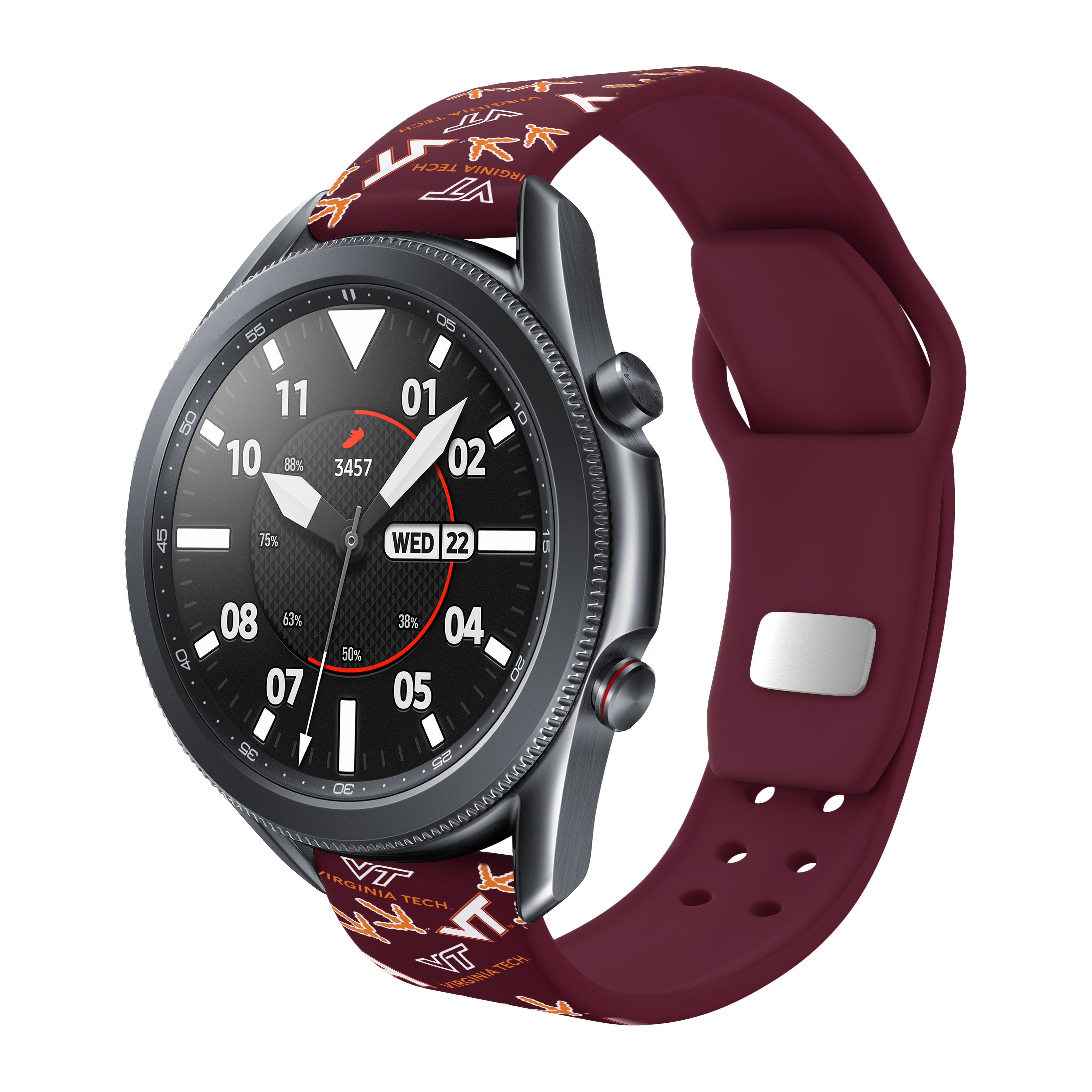 Virginia Tech Hokies HD Watchband for Samsung, Garmin, Fossil, and More for Samsung, Garmin, Fossil, and More
