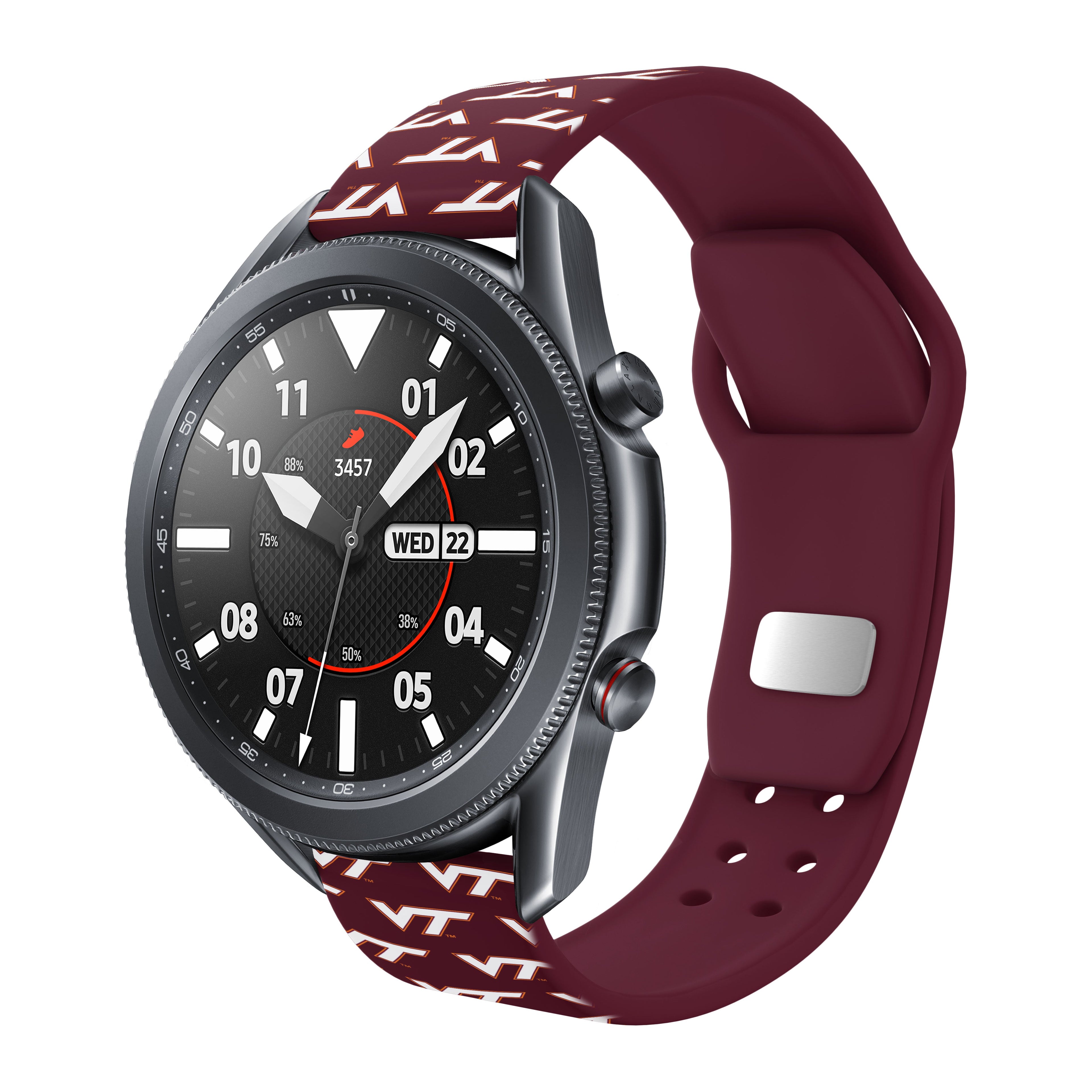 Virginia Tech Hokies HD Watchband for Samsung, Garmin, Fossil, and More for Samsung, Garmin, Fossil, and More