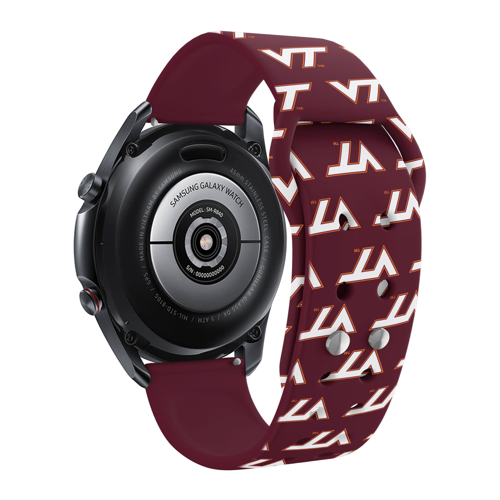 Virginia Tech Hokies HD Watchband for Samsung, Garmin, Fossil, and More for Samsung, Garmin, Fossil, and More